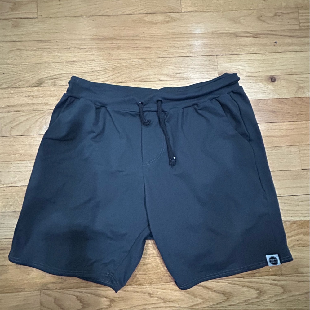 Black Athletic Shorts with Elastic Waistband